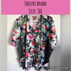 Floral scrub top 3XL